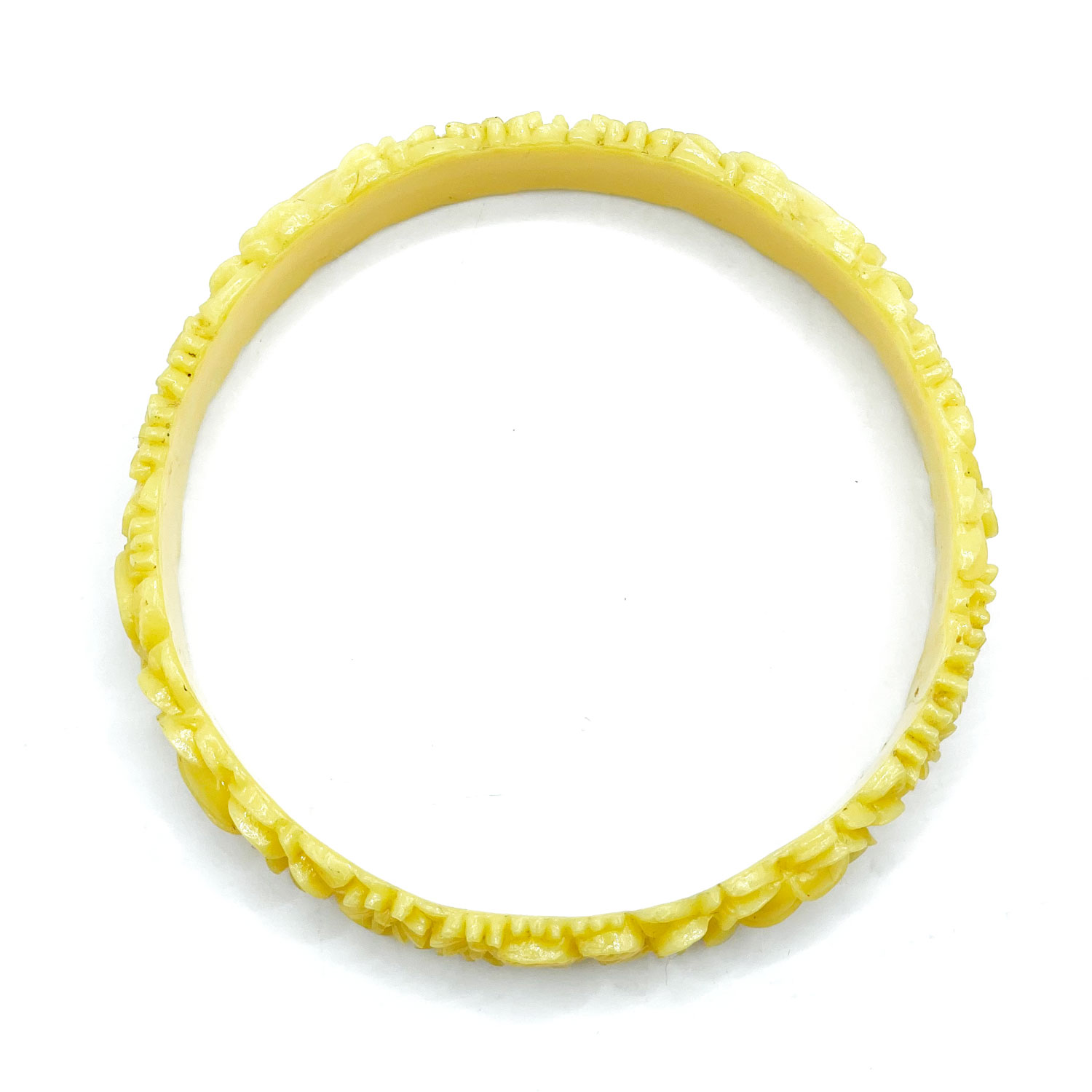 1930s floral celluloid bangle