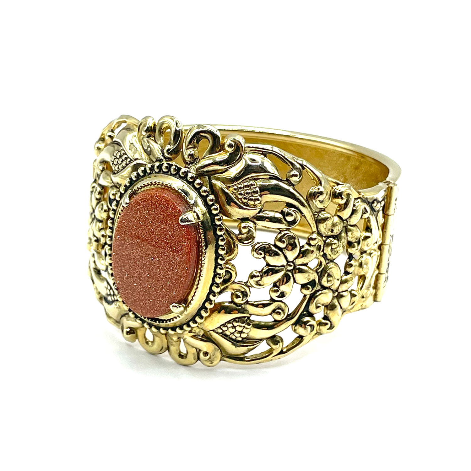 Goldstone bangle bracelet