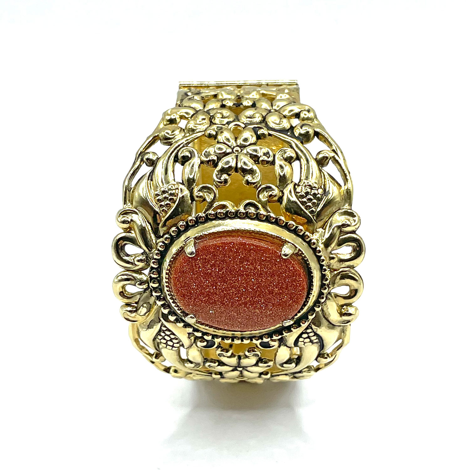 Goldstone bangle bracelet