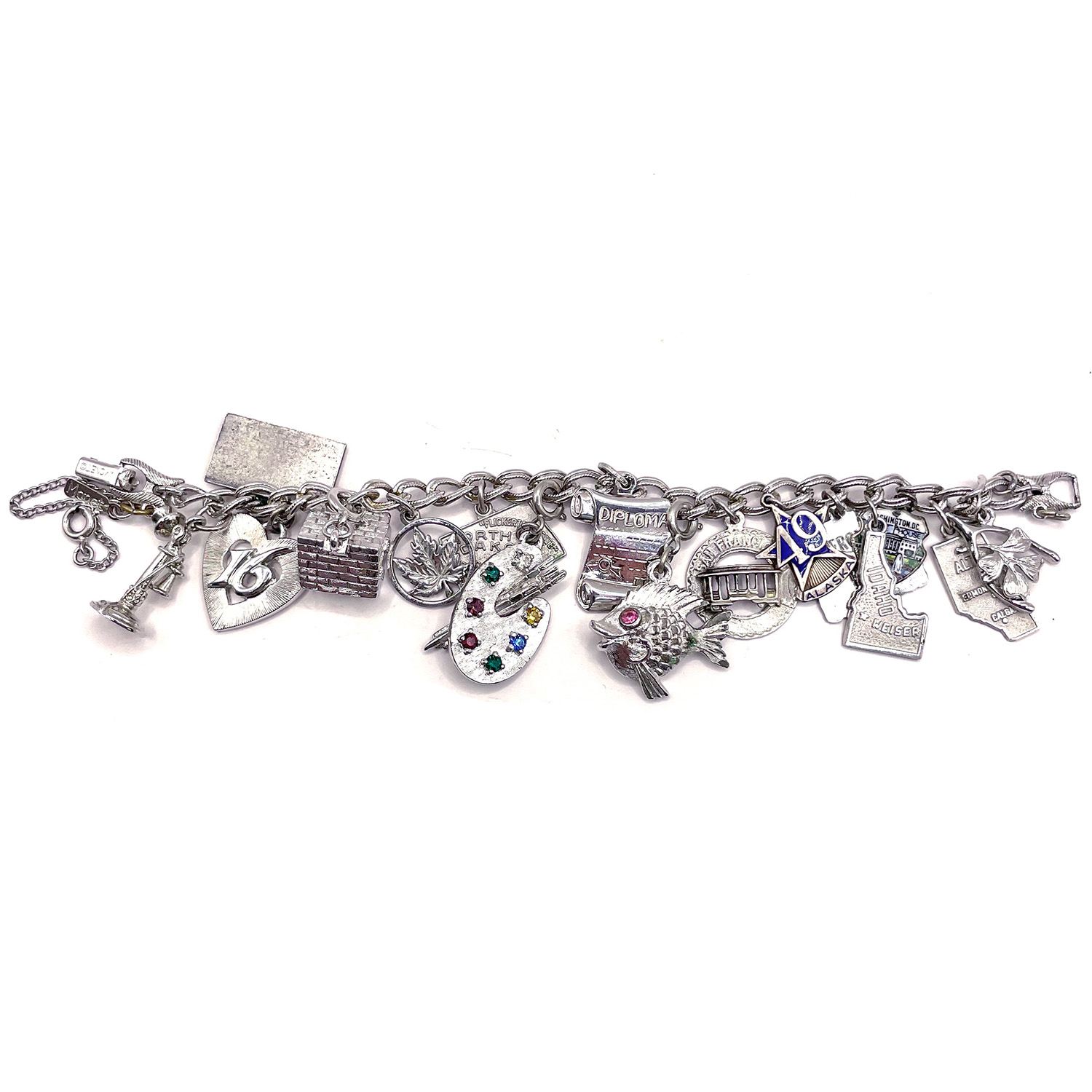 Monet charm bracelet with movable animated charms