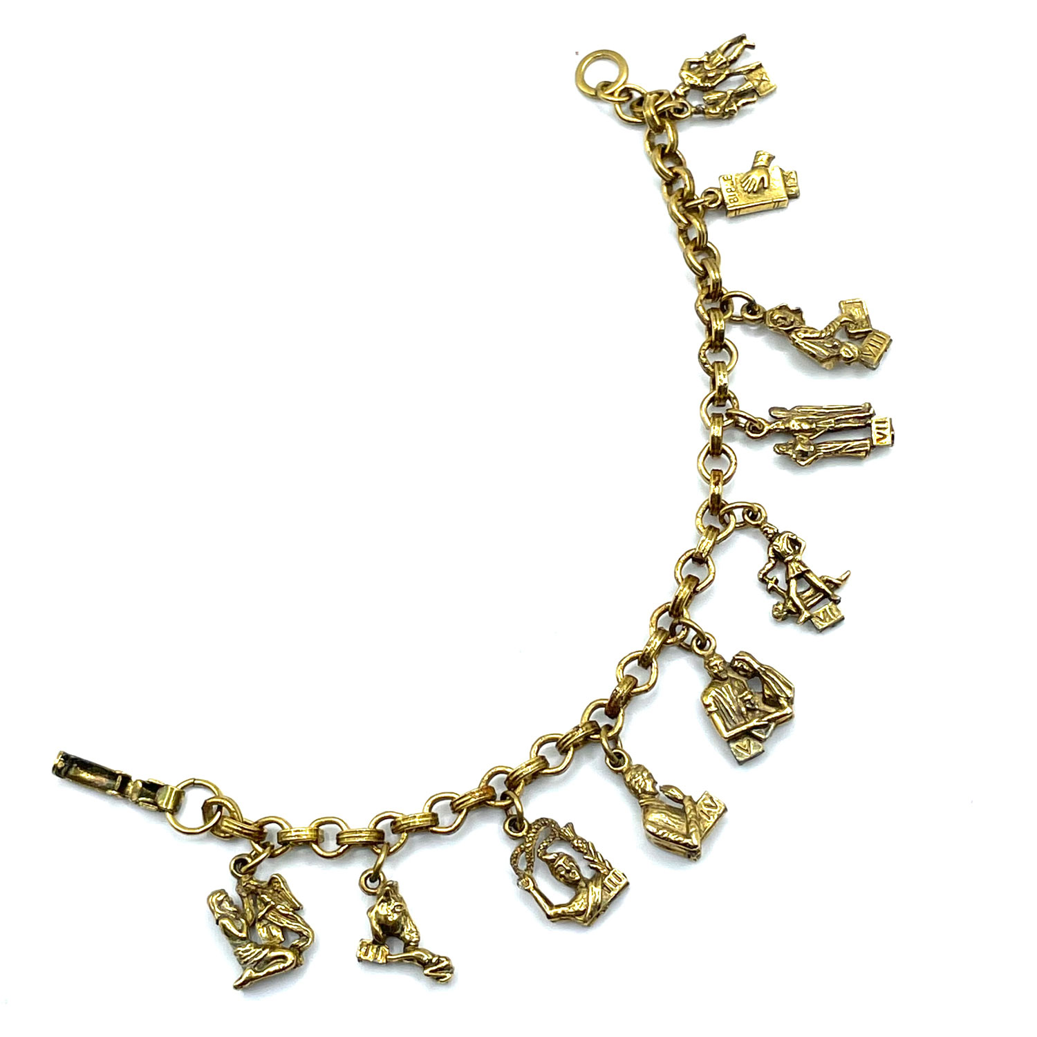 Coro 10 Commandments Charm Bracelet