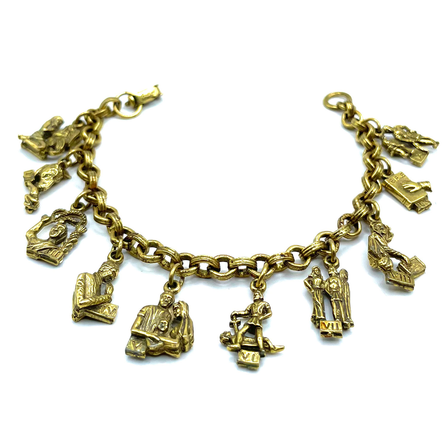 Coro 10 Commandments Charm Bracelet
