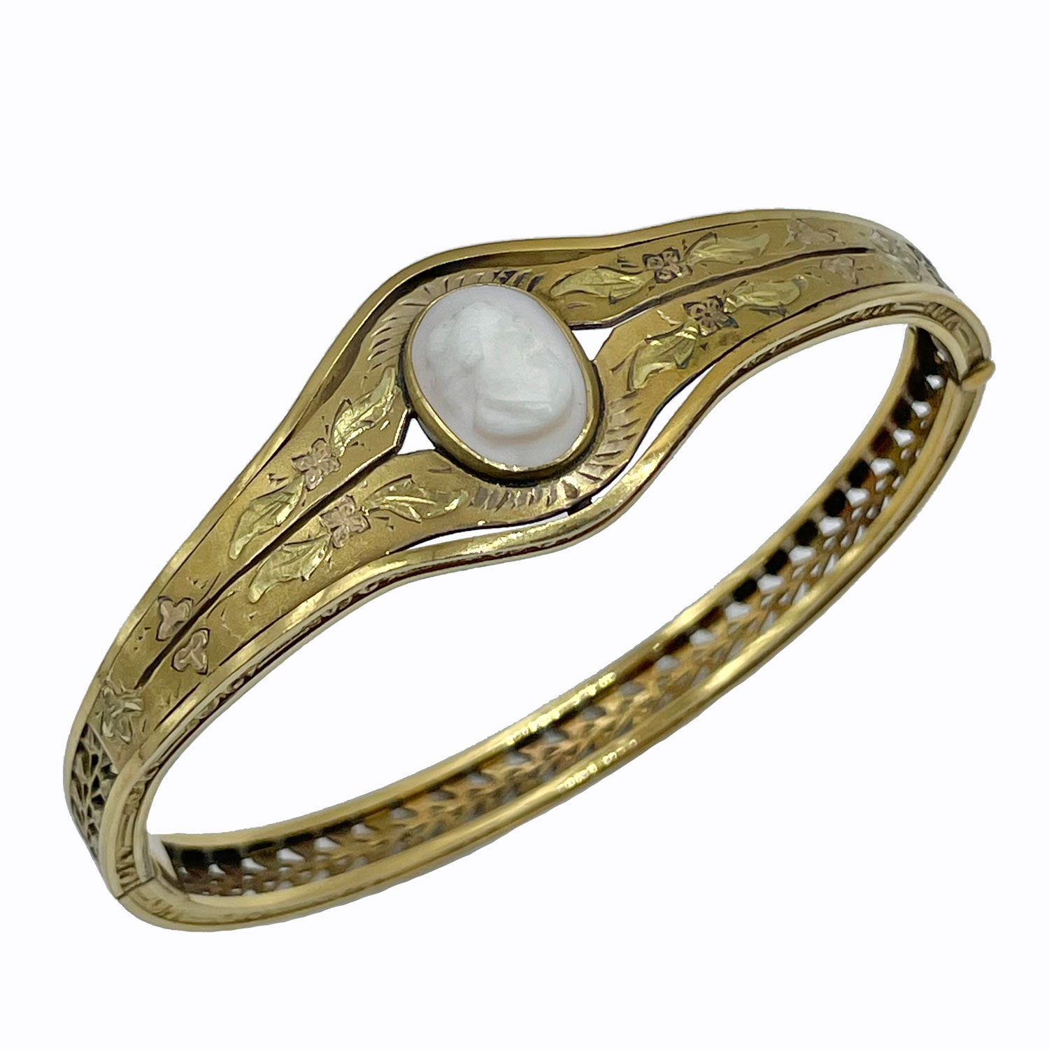 Victorian gold filled bangle bracelet