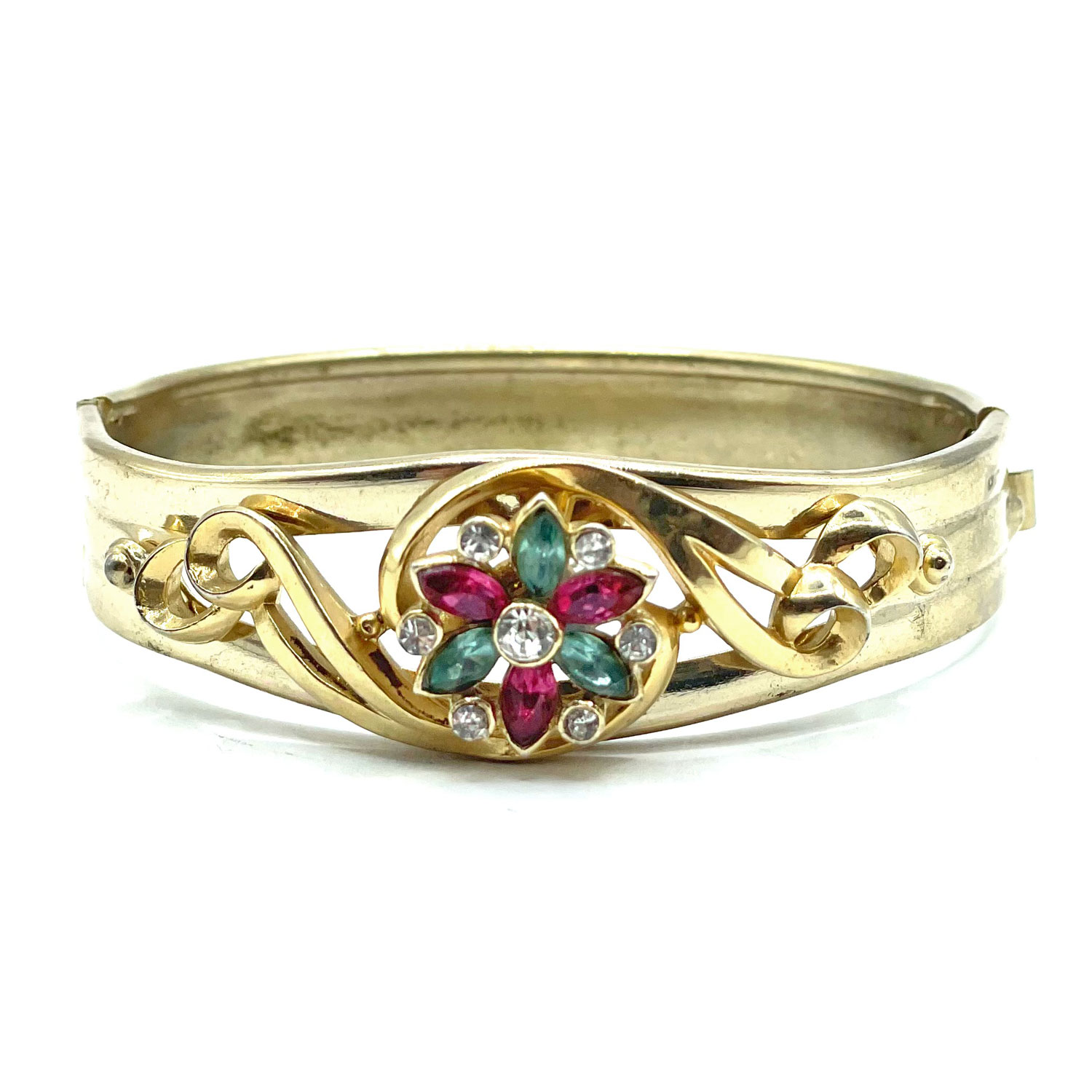 1940s rhinestone bangle bracelet