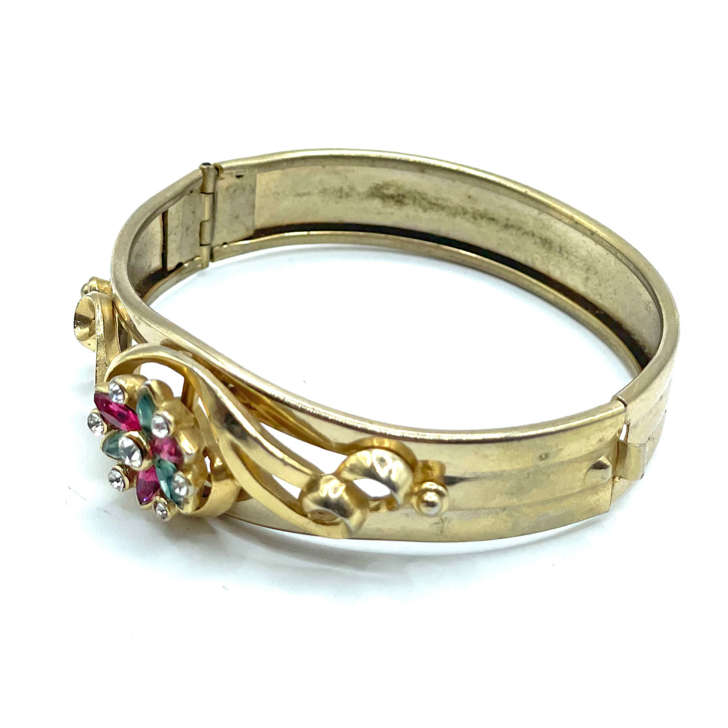 1940s rhinestone bangle bracelet