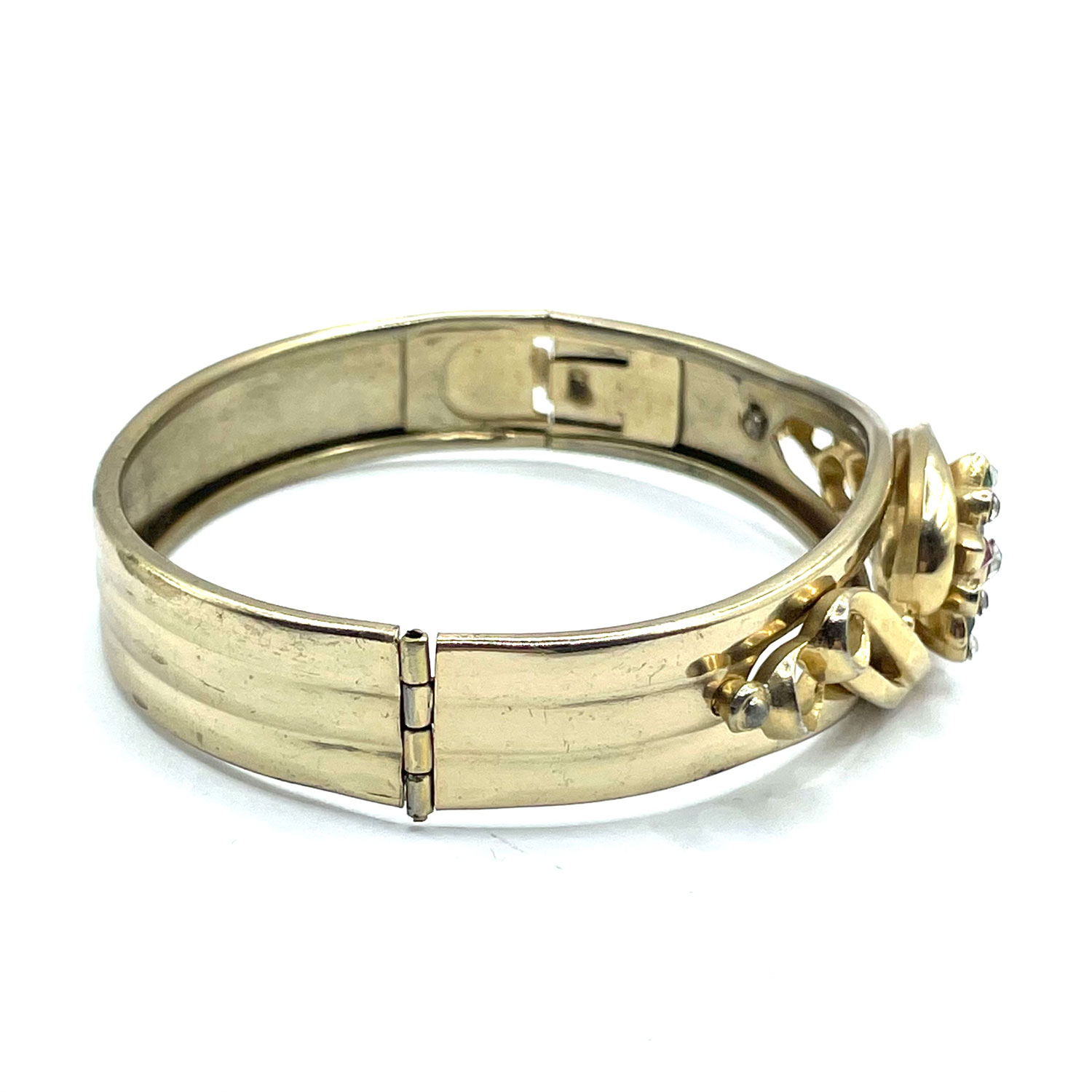 1940s rhinestone bangle bracelet