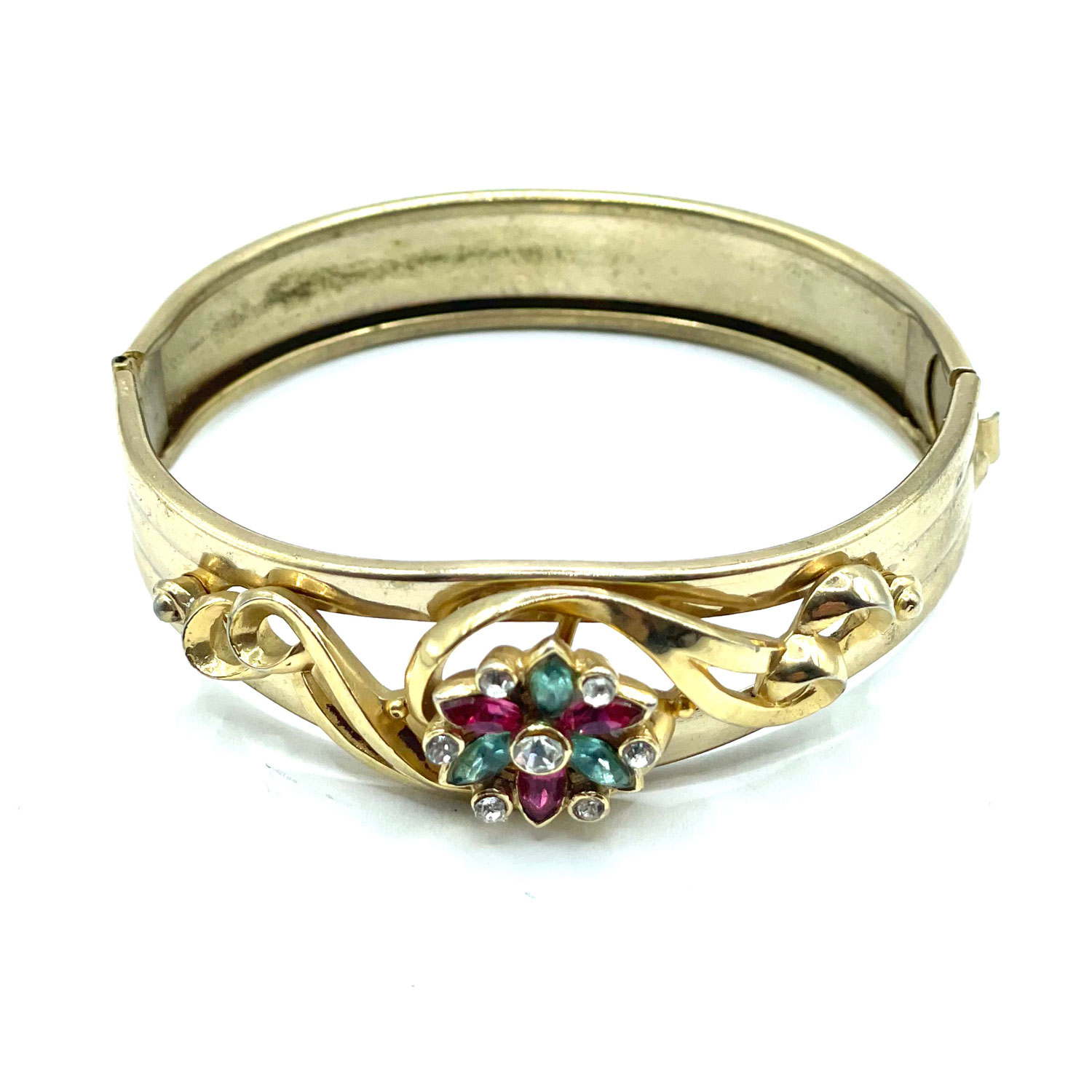 1940s rhinestone bangle bracelet