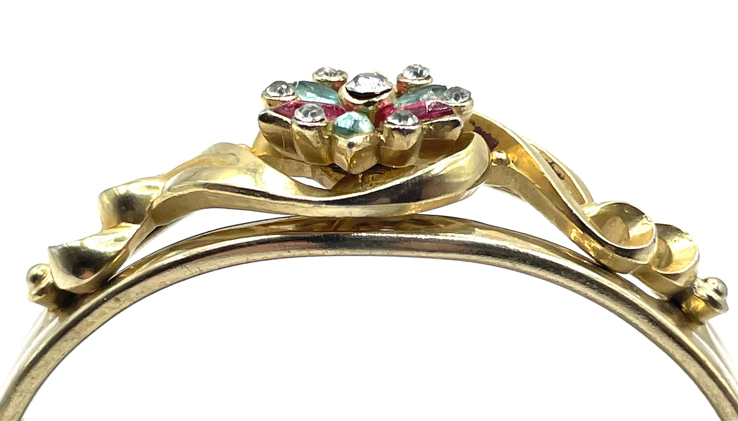 1940s rhinestone bangle bracelet