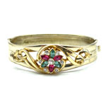 1940s vintage rhinestone bangle bracelet