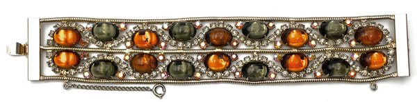 Alice Caviness rhinestone cabochon bracelet