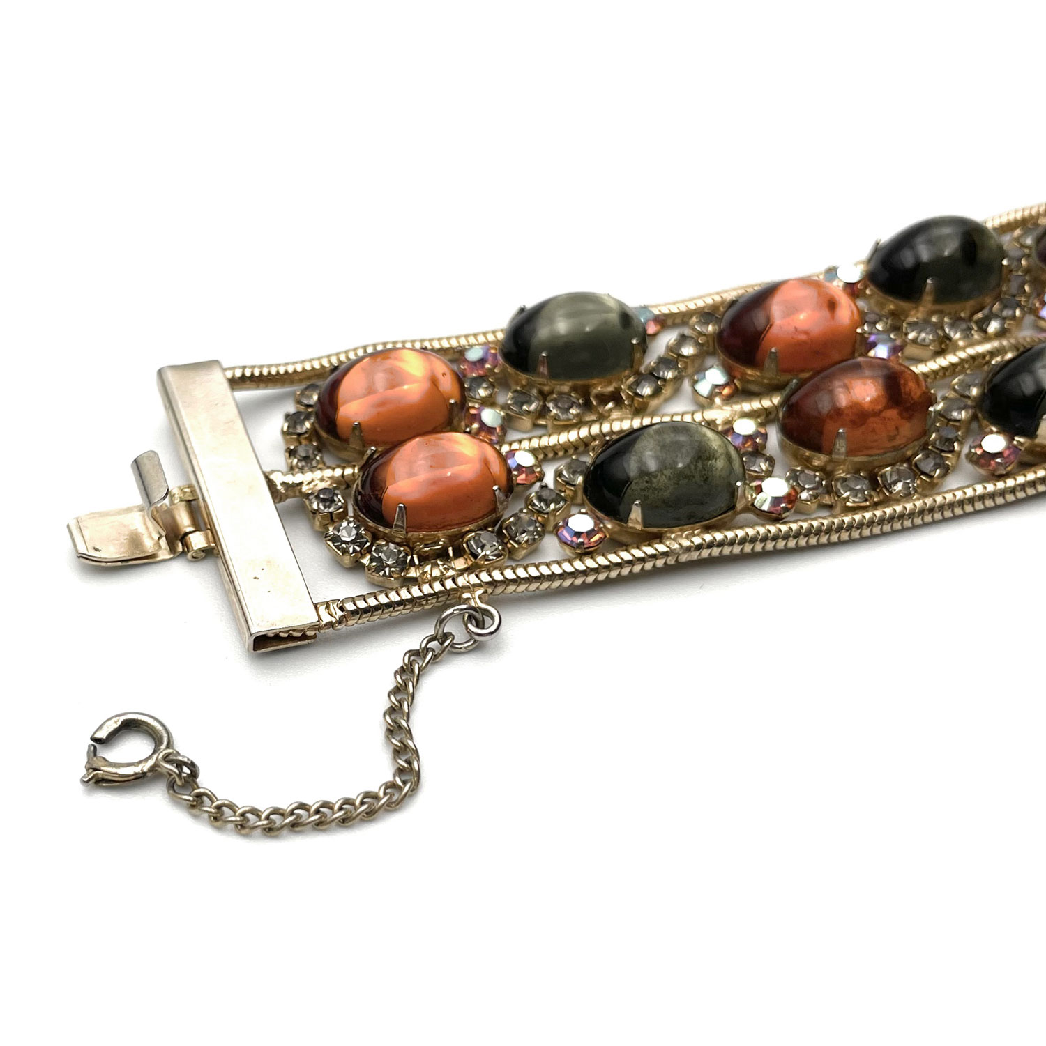 Alice Caviness rhinestone cabochon bracelet