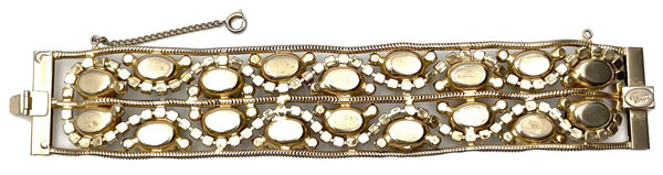 Alice Caviness rhinestone cabochon bracelet