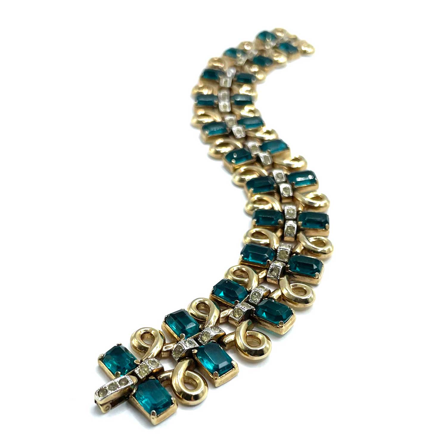 1940s Trifari rhinestone bracelet