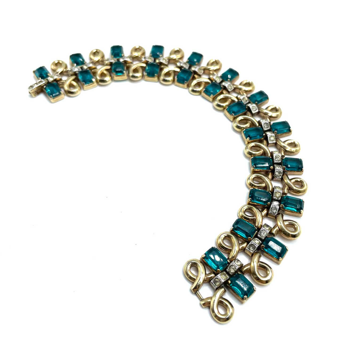 1940s Trifari rhinestone bracelet