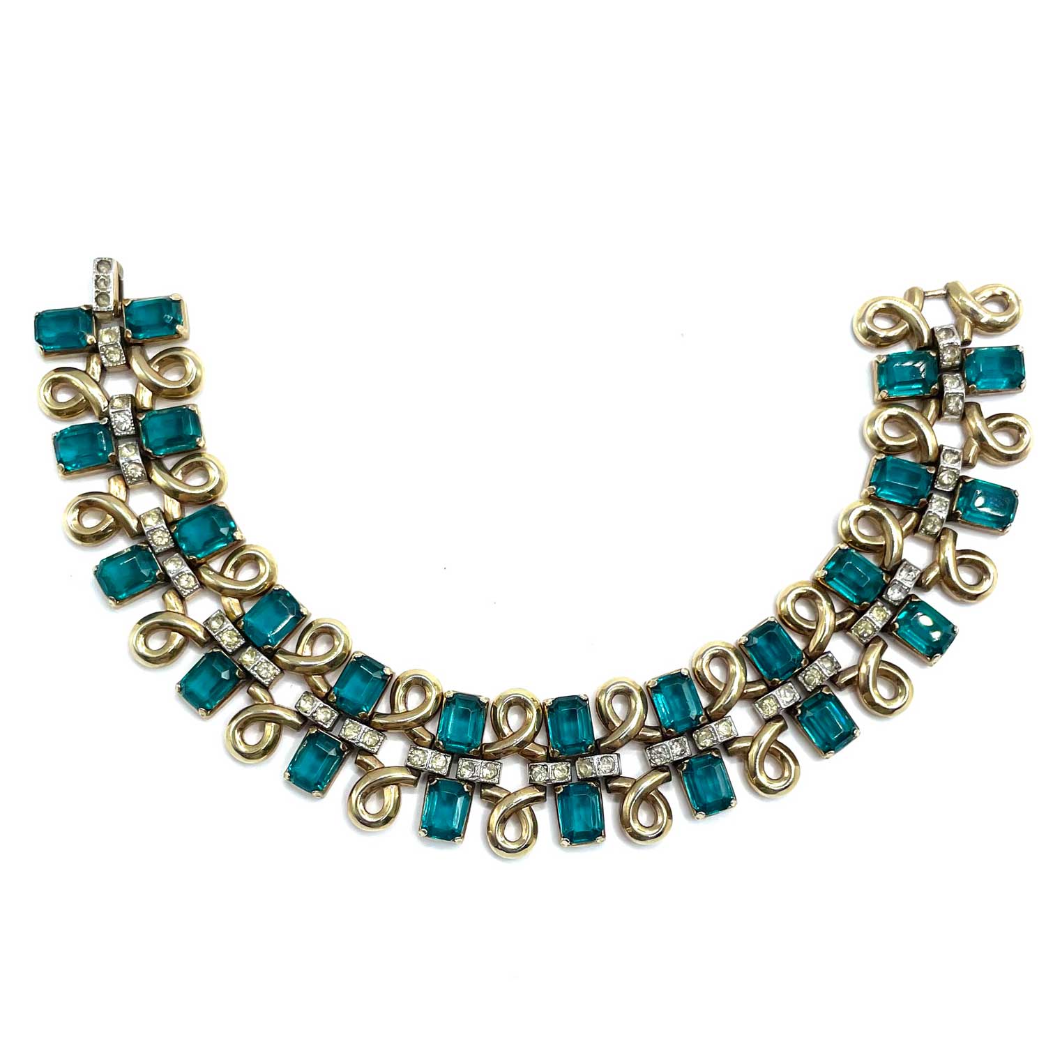 1940s Trifari rhinestone bracelet