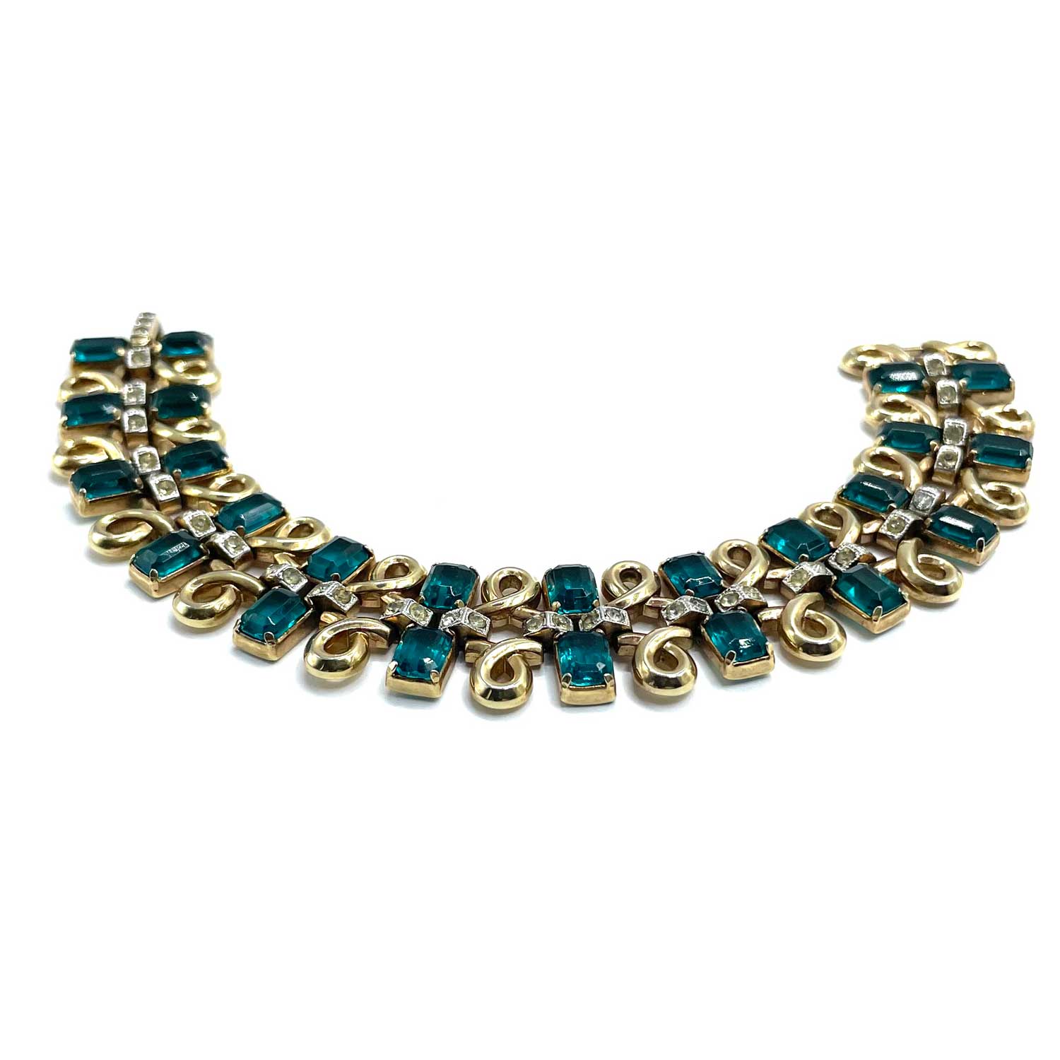 1940s Trifari rhinestone bracelet