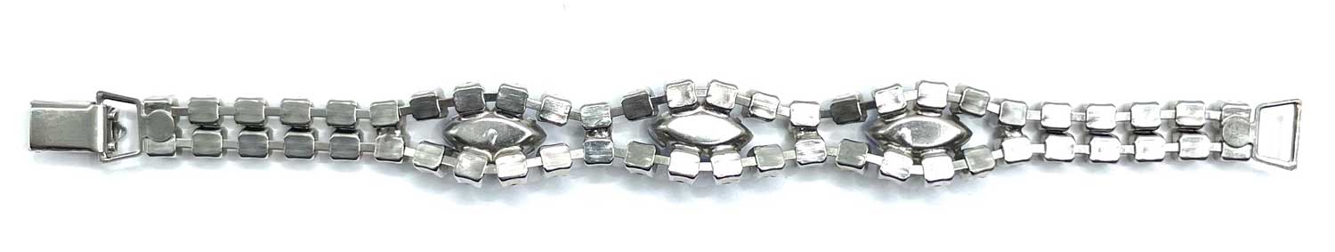 1950s blue rhinestone bracelet