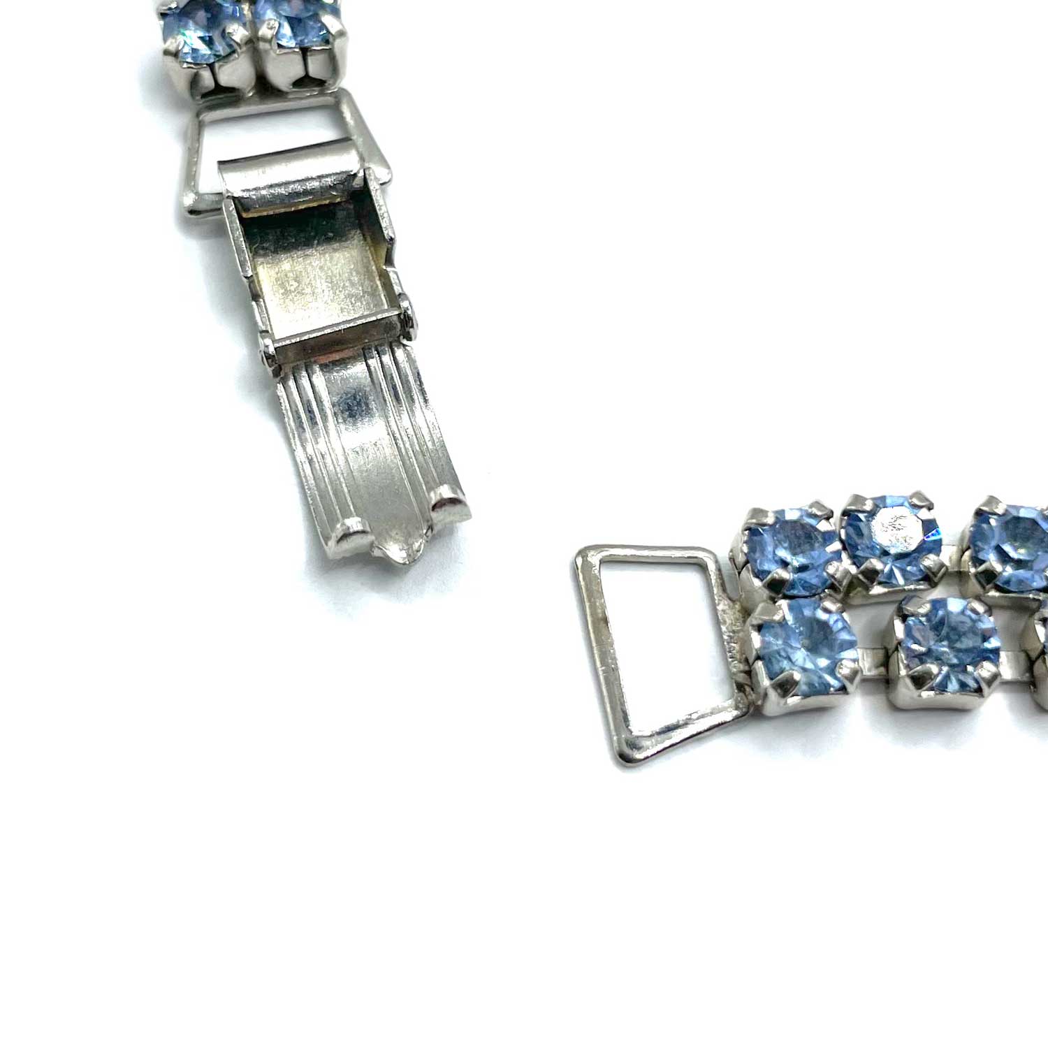 1950s blue rhinestone bracelet