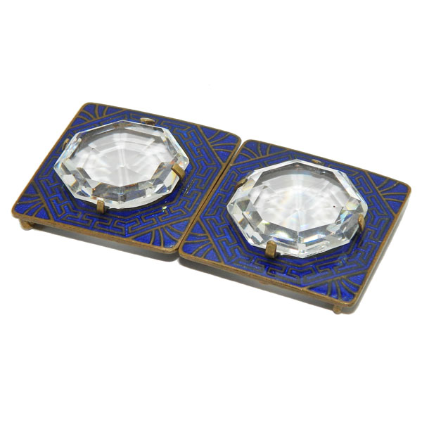 1930's enameled Czechoslovakian belt buckle
