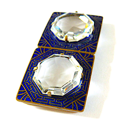 1930's enameled Czechoslovakian belt buckle