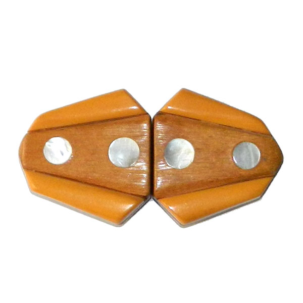 yellow bakelite belt buckle