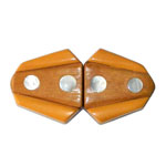 vintage 1930's carved bakelite belt buckle