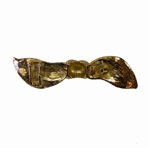 Vintage brass bow belt buckle