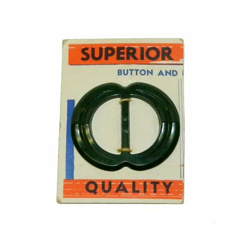 1930's green bakelite slide belt buckle