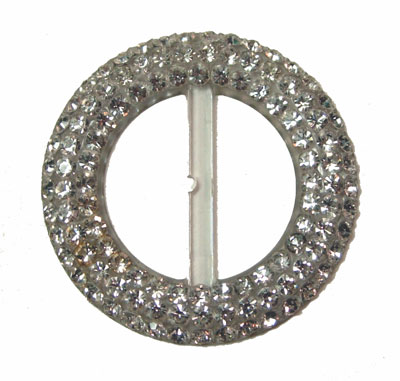 1940's rhinestone studded slide belt buckle