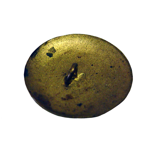 Beautifully enameled antique brass button