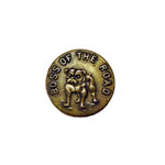 antique bull dog button