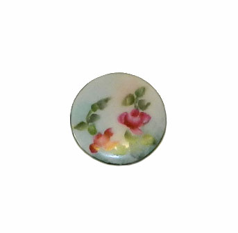 antique hand painted porcelain button