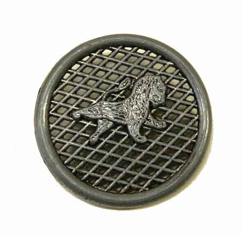 Vintage steel lion coat button