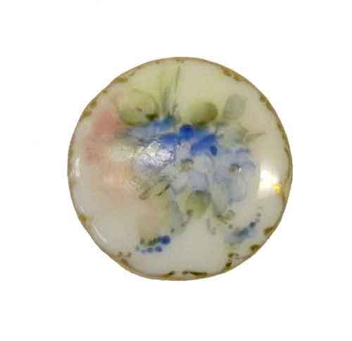 Antique hand painted porcelain button 