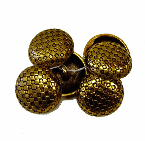 Set of 6 brass sweater buttons