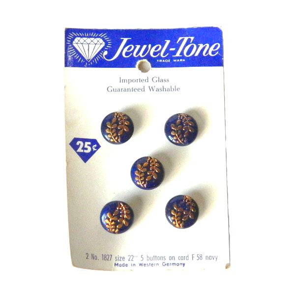 1930's green Czechoslovakian glass buttons