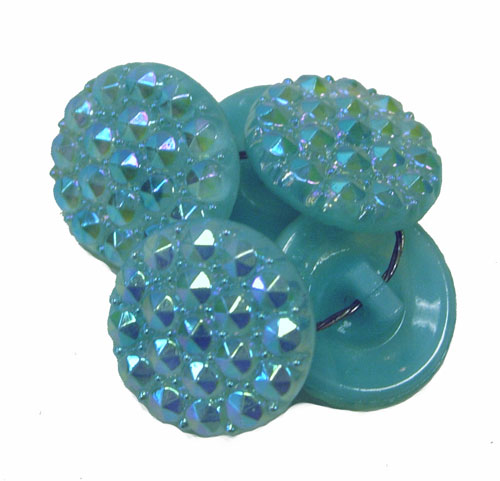 Vintage aqua blue aurora borealis buttons