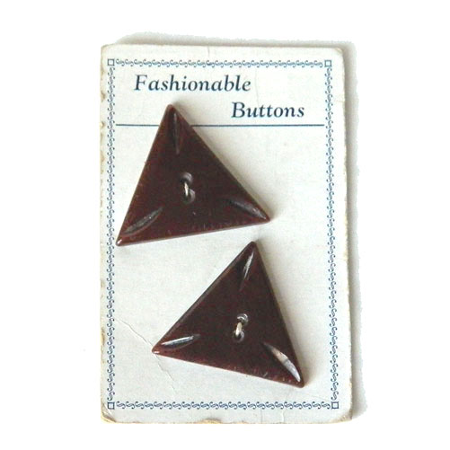 1930's triangle bakelite coat buttons