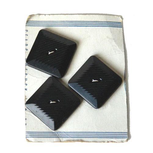 1930s square bakelite coat buttons