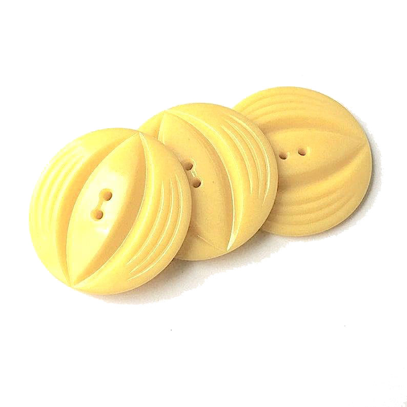 1930s yellow coat buttons