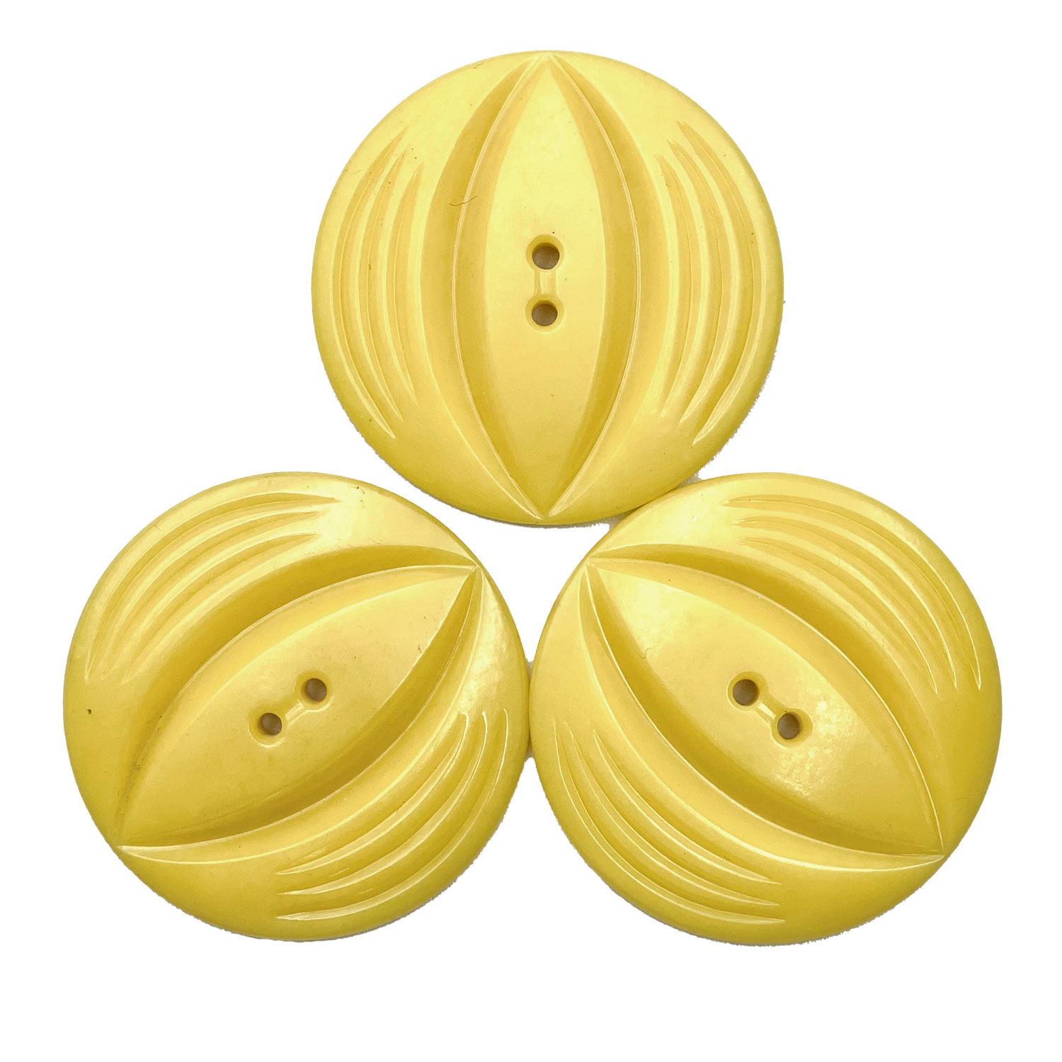 1930s yellow coat buttons