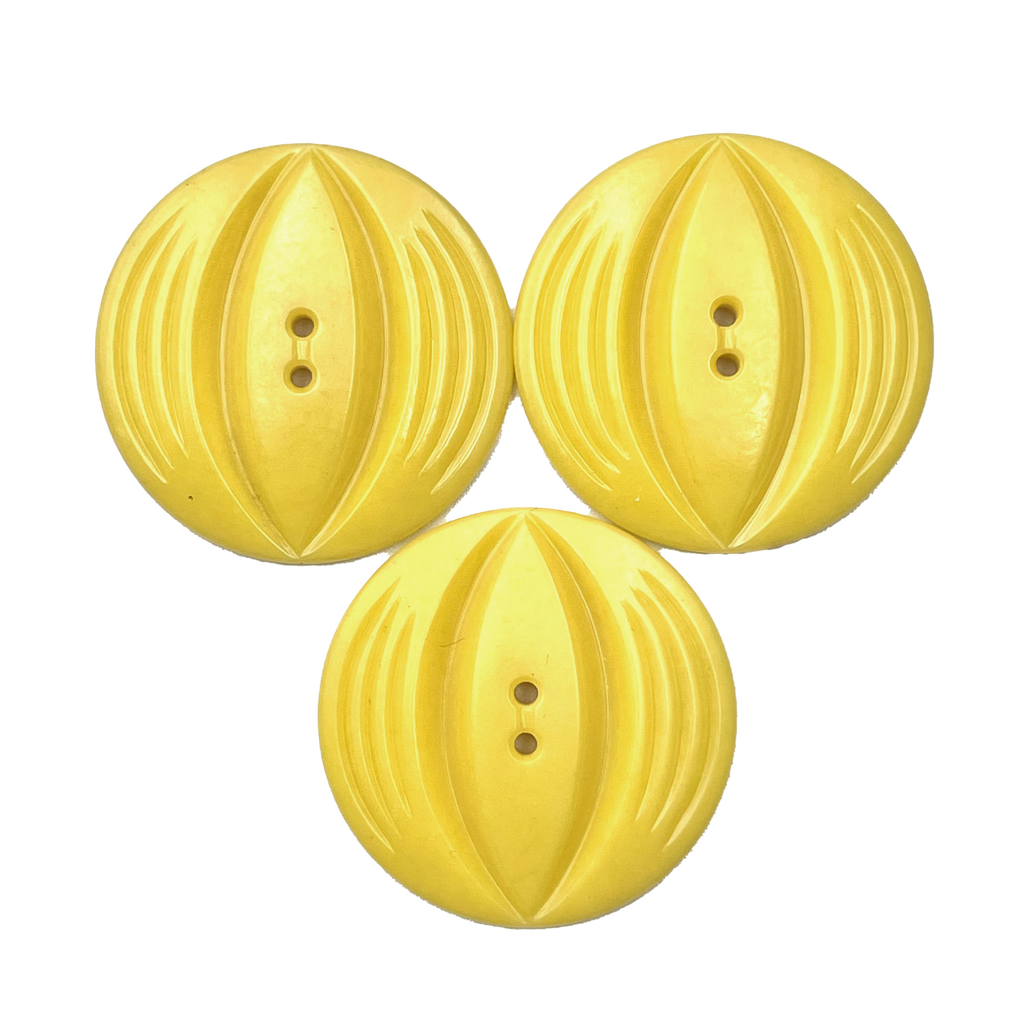 1930s yellow coat buttons