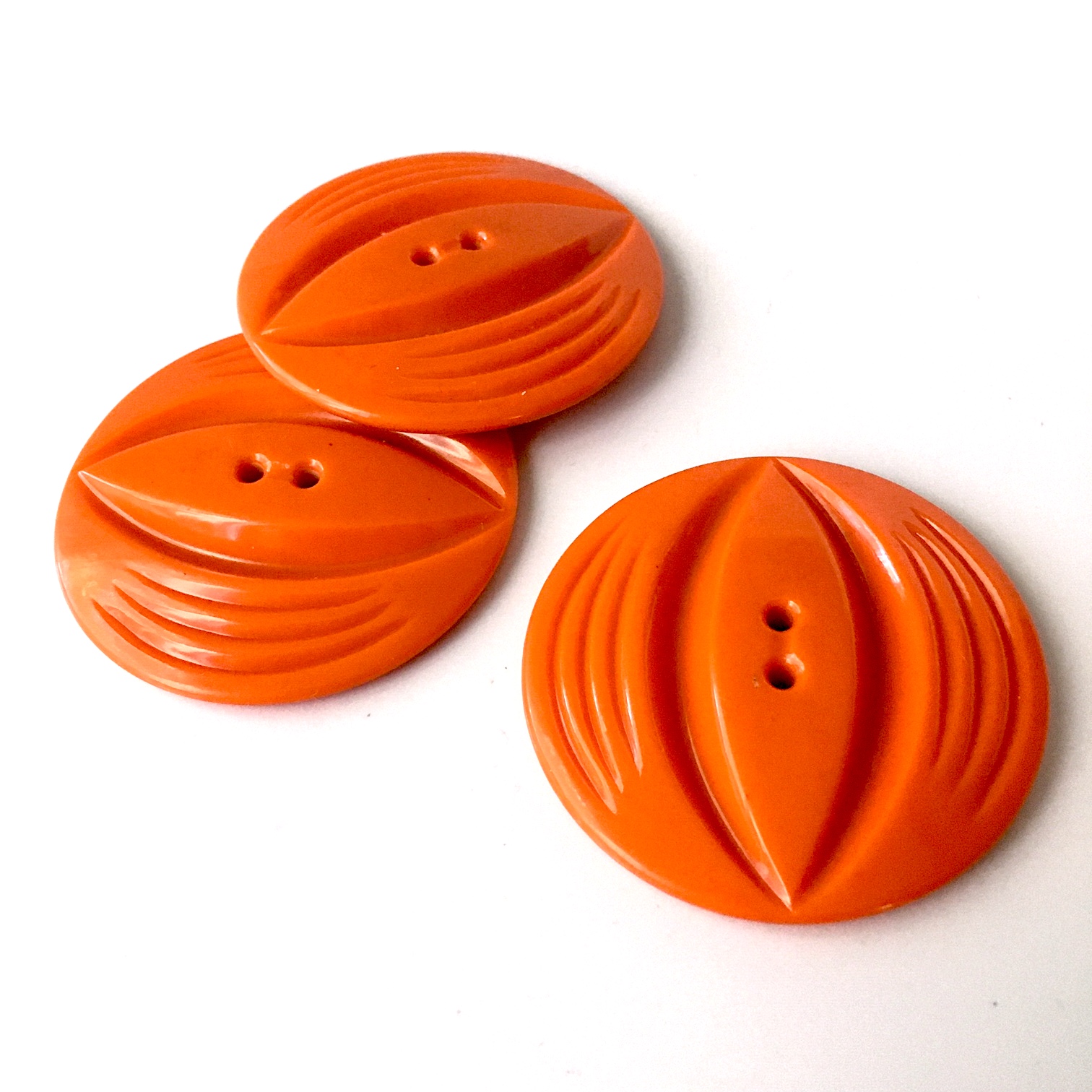 1930s orange coat buttons