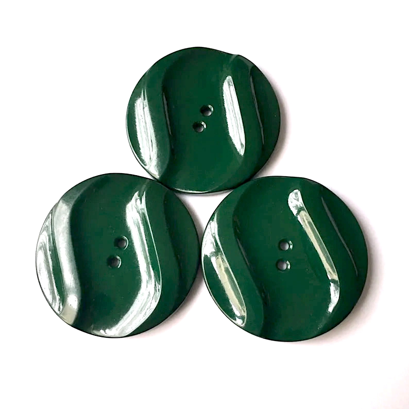 1930s green bakelite coat buttons