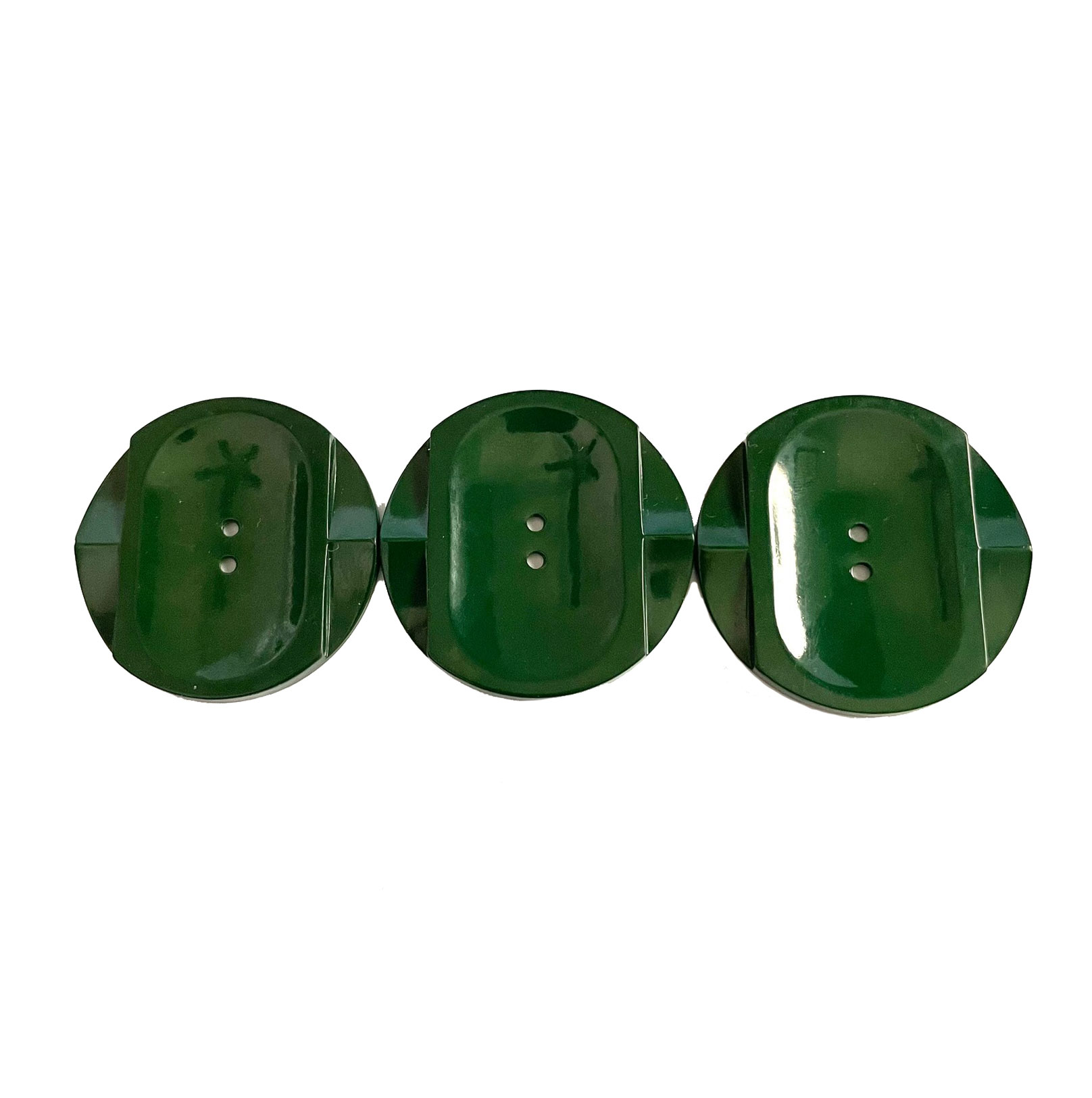 1930s green bakelite coat buttons