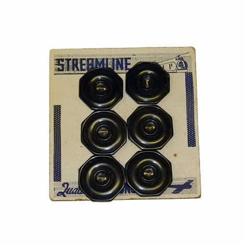vintage 1930's octagonal bakelite buttons