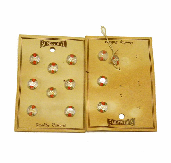 vintage 1930's glass dress buttons