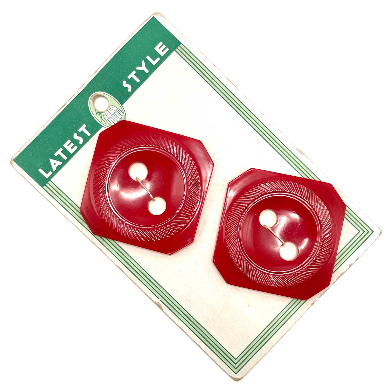 square bakelite buttons