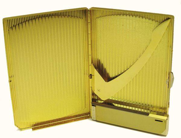 Vintage cigarette case and lighter combination