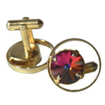 Rivoli rhinestone cufflinks